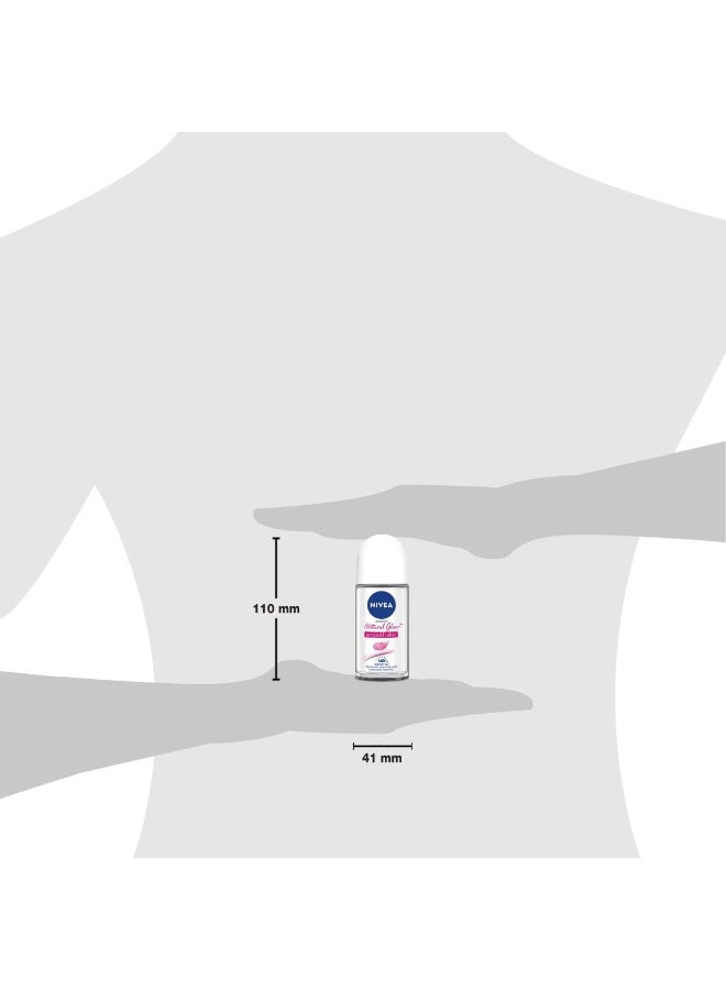 نيفيا مزيل عرق نيفيا ناتشورال جلو لتنعيم البشرة للنساء، بتركيبة سائلة، 50 مل (كان يُعرف سابقًا باسم مزيل عرق لتفتيح وتنعيم البشرة) (عبوة من 3 قطع) - Image 4